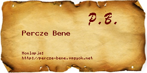 Percze Bene névjegykártya